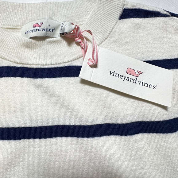 Wool Blend VINEYARD VINES | NWT Stripe Crewneck Patch Pocket Sweater Jumper - Picture 12 of 15